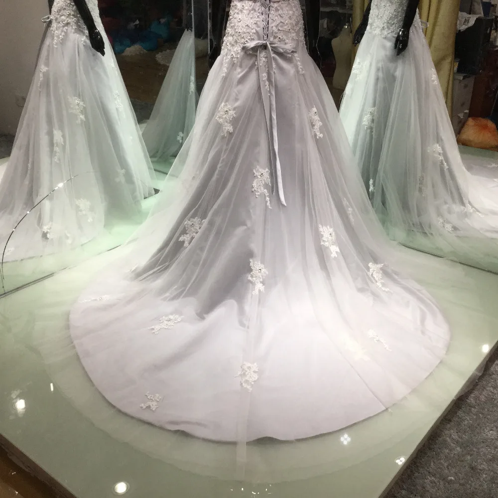 Vestido De Noiva 2017 элегантные свадебные платья Популярные винтажные с поясом бантом