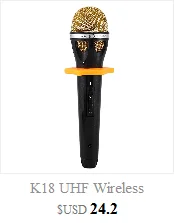 Ux2 Uhf Беспроводная микрофонная система ручной светодиодный микрофон Uhf динамик с портативным usb-приемником для Ktv DJ речевой усилитель запись