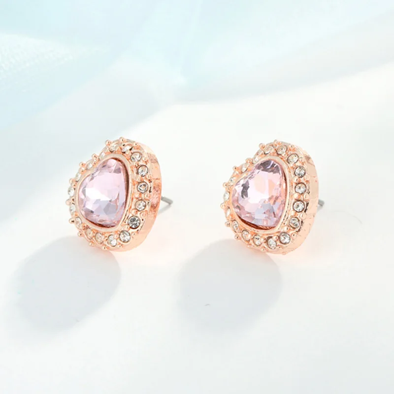 Pink Boosbiy роскошные женские серьги-гвоздики с Микки и Минни из мультфильма Элегантные Изящные серьги Новинка/ювелирные изделия брендовые серьги - Окраска металла: Pink