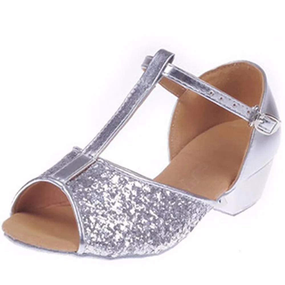 Сексуальная девушка Туфли для латинских танцев 3.5 см Каблучки много цветов Ткань