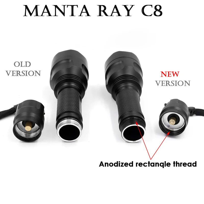 Супер яркий AMC7135 C8 сильный свет Cree XP-L2 V5 светодиодный фонарик с 3 режимами