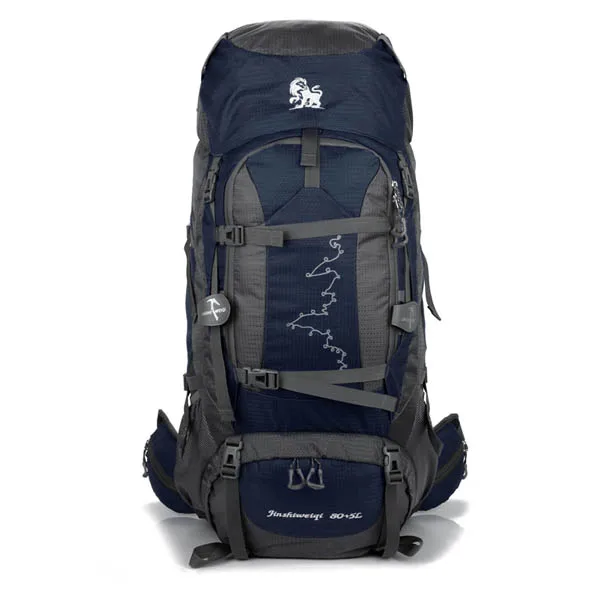 Dark Blue 85L водонепроницаемый наружный походный рюкзак, Мужская нейлоновая спортивная сумка, рюкзак для кемпинга, путешествий, альпинизма, мужской рюкзак - Цвет: Dark Blue
