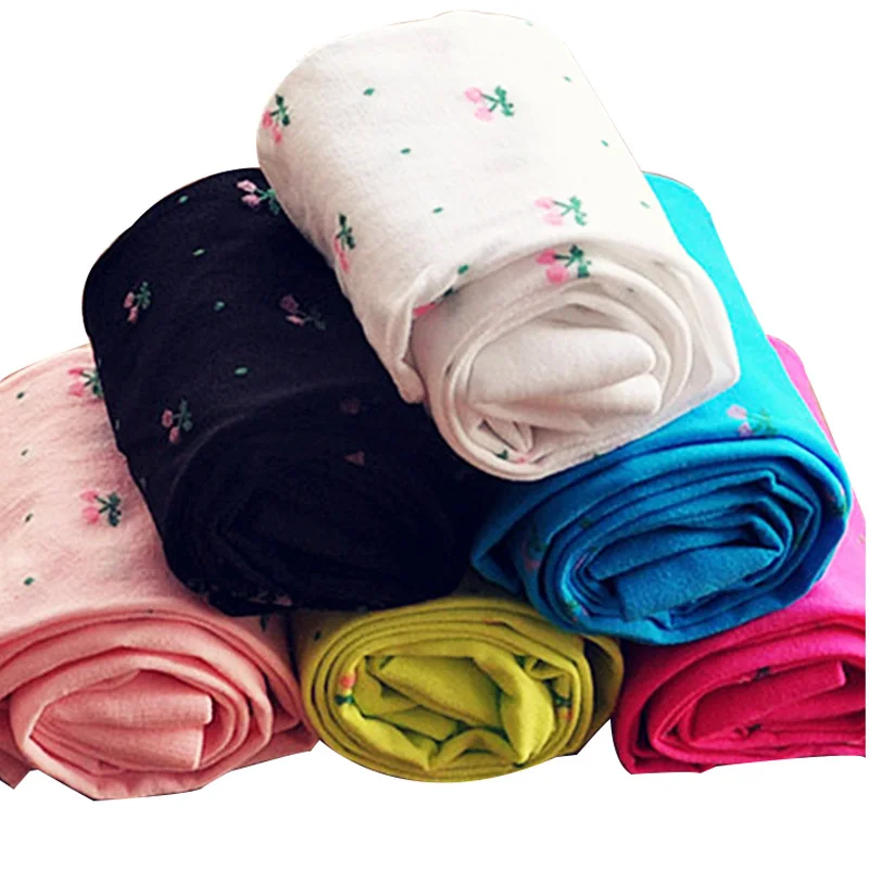 2017 весенние и осенние колготки для девочек с бархатным рисунком вишни детские