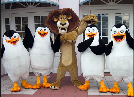 Маскарадный костюм 4 пингвинов маскарадный Лев Алекса на заказ костюм|mascot lion|lion