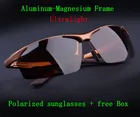 Мужские поляризованные солнцезащитные очки из алюминиевого магниевого сплава, зеркальные солнцезащитные очки для водителей, модные солнцезащитные очки для вождения