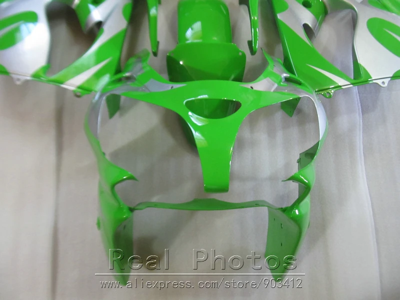 Бесплатная Настройка обтекателя комплект для Kawasaki Ninja ZX9R 2000 2001 зеленый