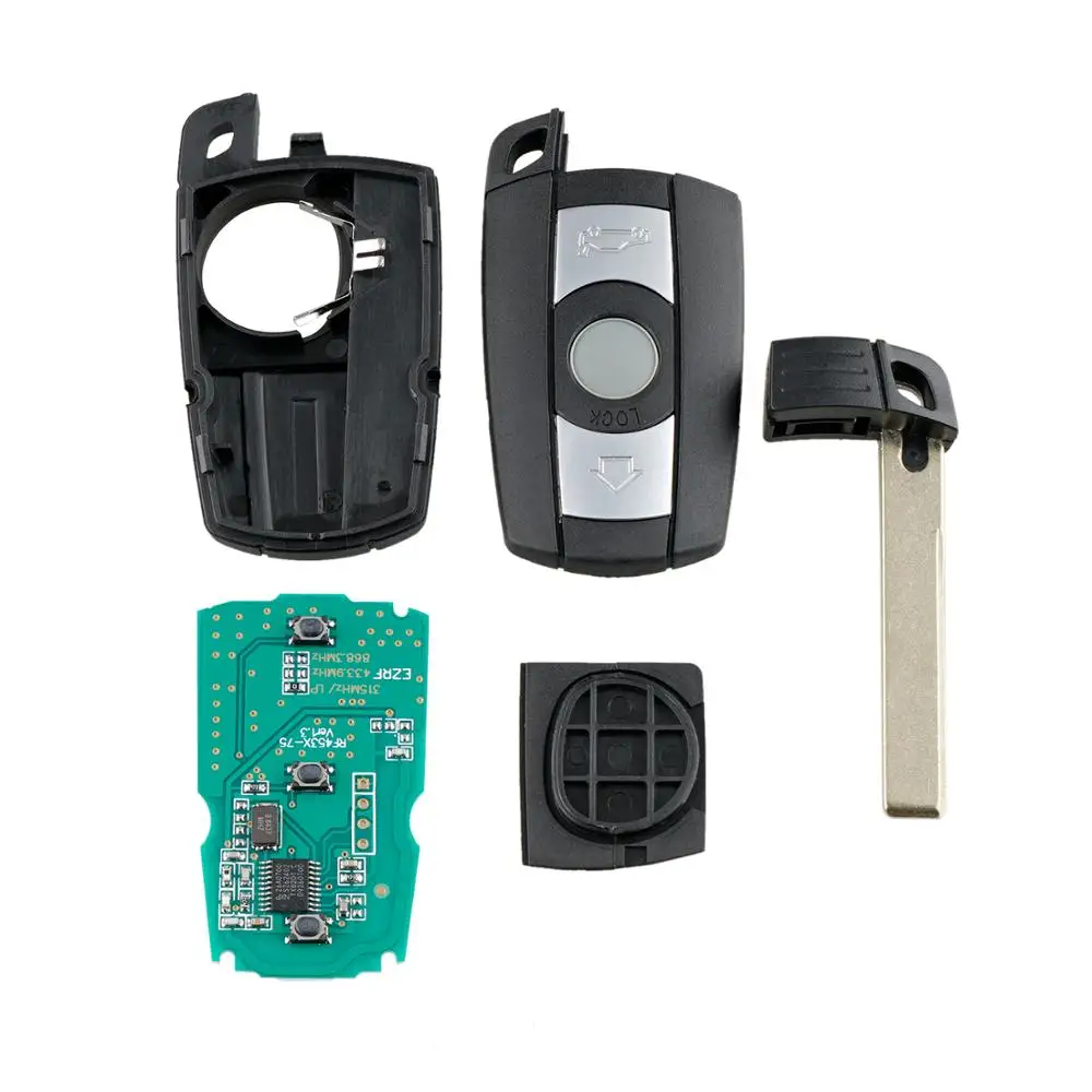 3 кнопки 868 МГц PCF7945chip дистанционный ключ для BMW 1 5 6 7 Series Smart CAS3 X5 X6 Z4 KR55WK49127|3 keys|smart key