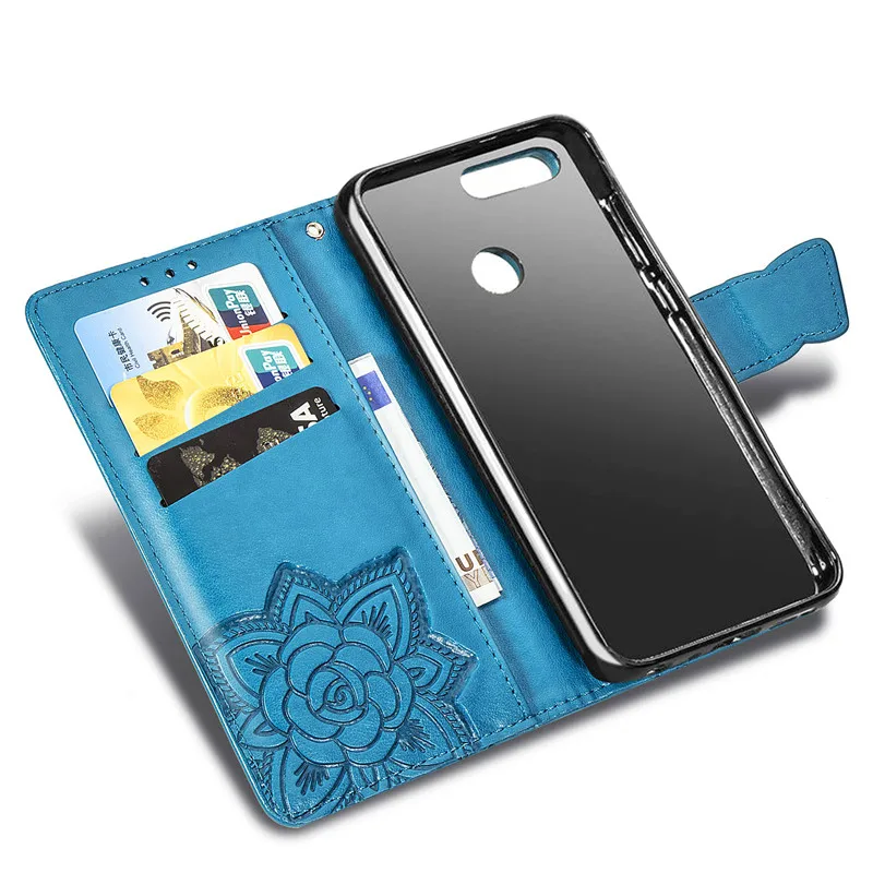 Умный FIG-LX1 чехол huawei P, мягкий силиконовый роскошный кожаный чехол с 3D бабочкой, флип-чехол для huawei P Smart, чехол 5,65