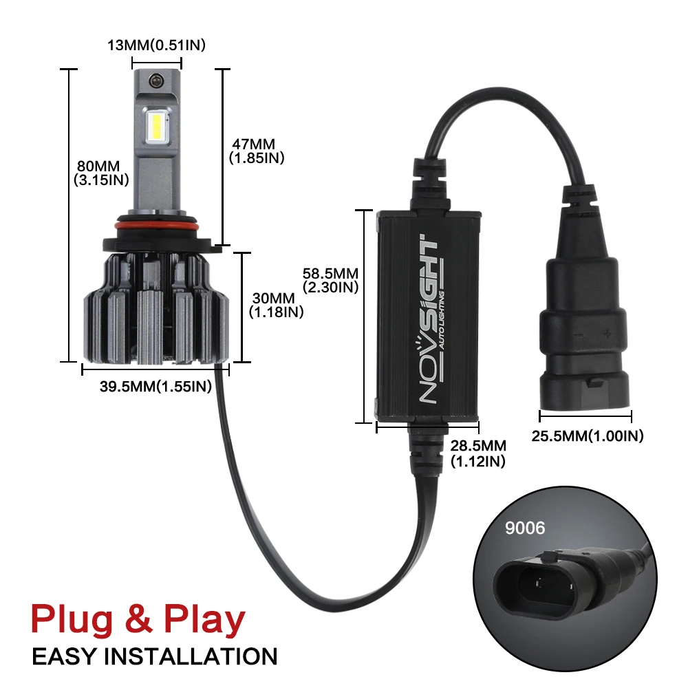 NOVSIGHT светодиодный H4 H7 H11 9006 9005 Автомобильные фары лампы 70W 15000LM светодиодная фара головного света автомобиля белый 6000K 12V 24V Противотуманные фары