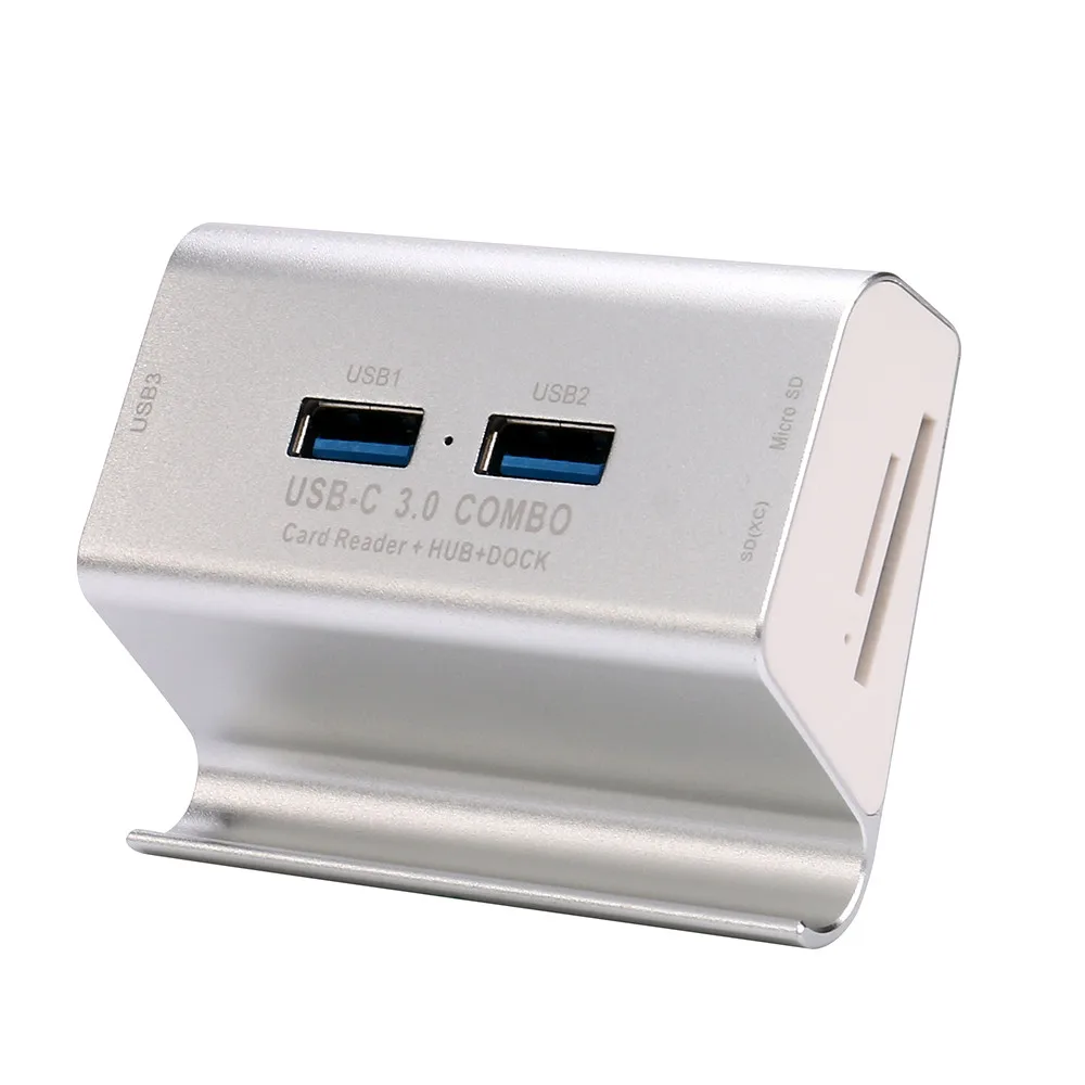 CARPRIE USB Hub High-quality Gold 3 Port USB3.0 SD Card Reader For SD/TF With Phone Stand Combo All-in-One 3.0 | Компьютеры и офис