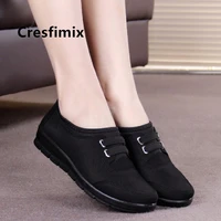 cresfimix femmes appartements women fashion red spring slip on flat shoes lady casual comfortable red shoes female shoes a2676