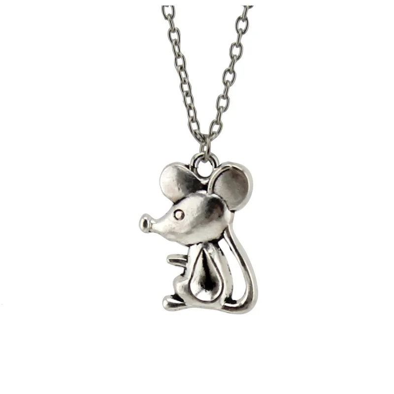 2019 New Fashion Women Jewelry Set Vintage Mouse Earring&ampNecklace For Kids girls Gift Free Shipping ED4460 | Украшения и