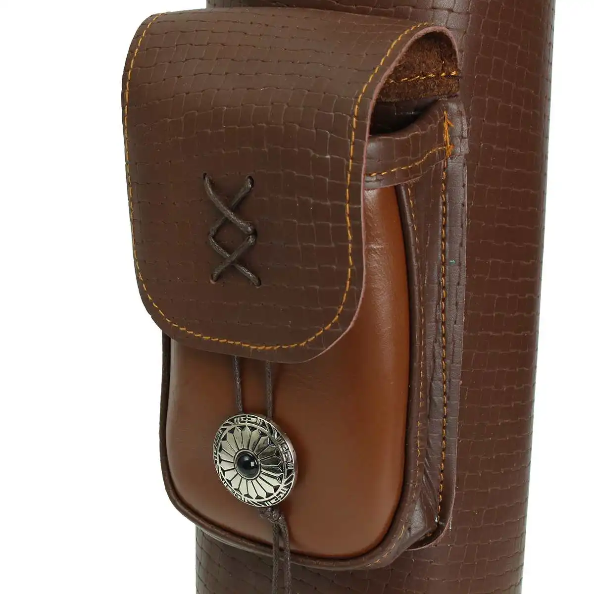

Crossbows Hunting 52CM Arrow Bow Quiver Shoulderback Holder Cow Leather Quiver For Arrows Shooting Hunting Accessories