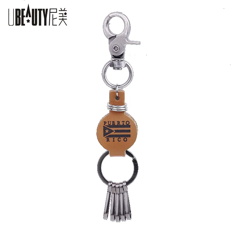 UBEAUTY Engrave брелок из натуральной кожи для женщин и мужчин ювелирные изделия|genuine