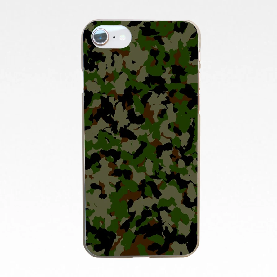Камуфляжный военный армейский жесткий прозрачный чехол для Iphone 4 4s 5 5s Se 6 6s 8 Plus 7