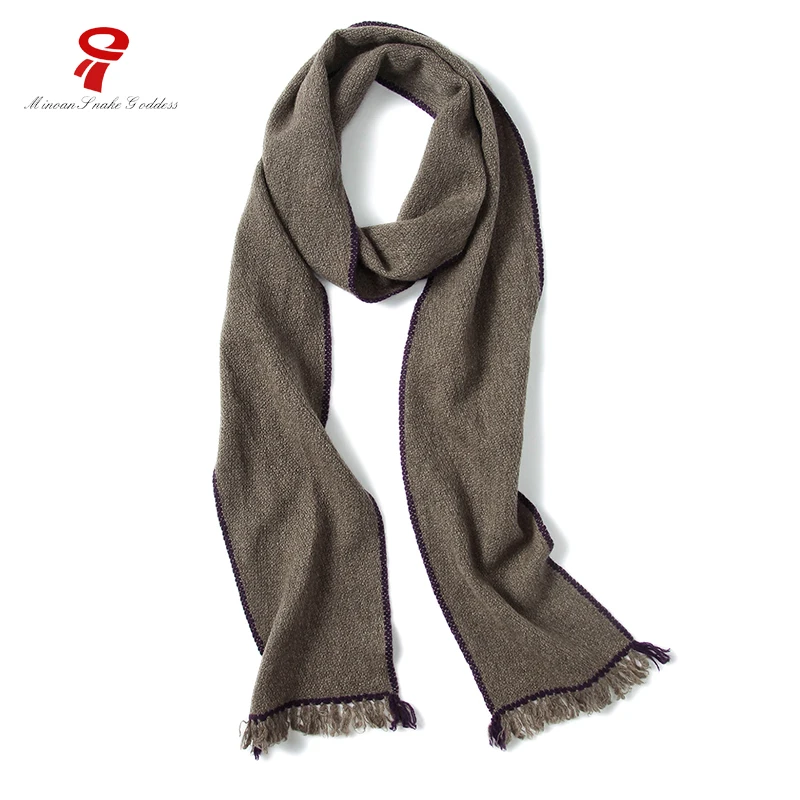 Шарф шарф мужской люксовый бренд Як кашемир длинный мягкий теплый Ретро мода