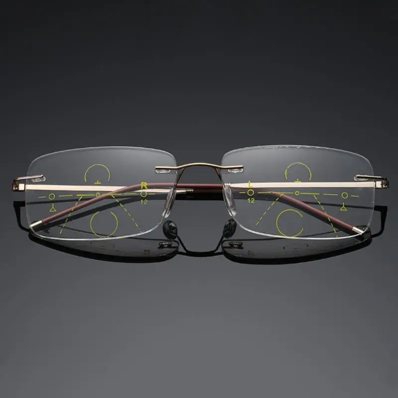 Ультралегкие многофокальные очки для чтения умные унисекс без оправы прозрачные