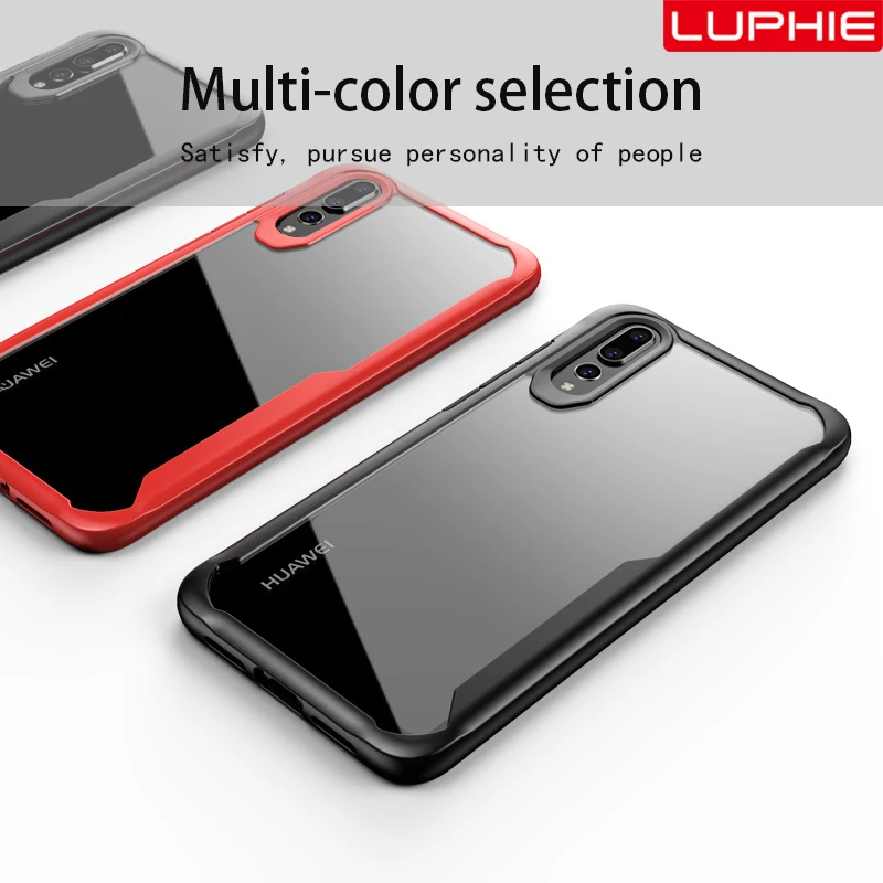 LUPHIE Transparent Phone Case For Huawei P40 P30 P20 Pro Clear Shockproof Cover Mate 30 20 10 Nova 3i Cases | Мобильные телефоны и
