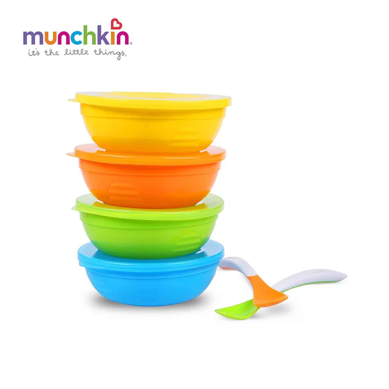 Munchkin baby Love a Bowls Набор для кормления младенцев набор детская посуда BPA