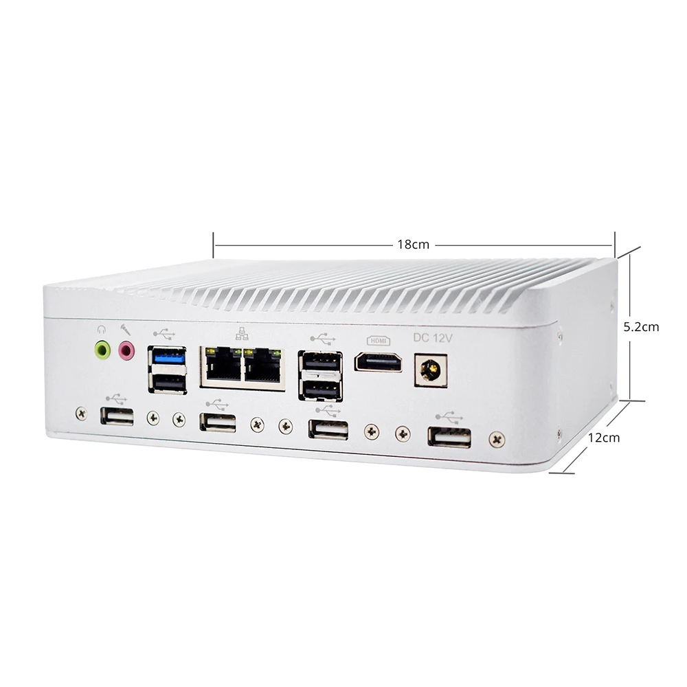 Безвентиляторный мини ПК четырехъядерный J1900 RS485 6 COM порты Windows Linux маршрутизатор