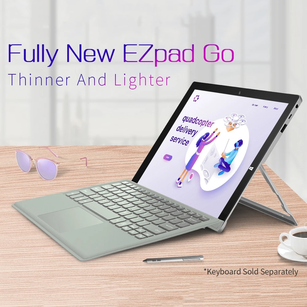 Планшетный ПК Jumper Ezpad GO, 11,6 дюймов, 4 Гб ОЗУ, 64 Гб ПЗУ, Windows 10, Intel Apollo Lake N3450, четырехъядерный процессор, 1920x1080, 4000 мАч