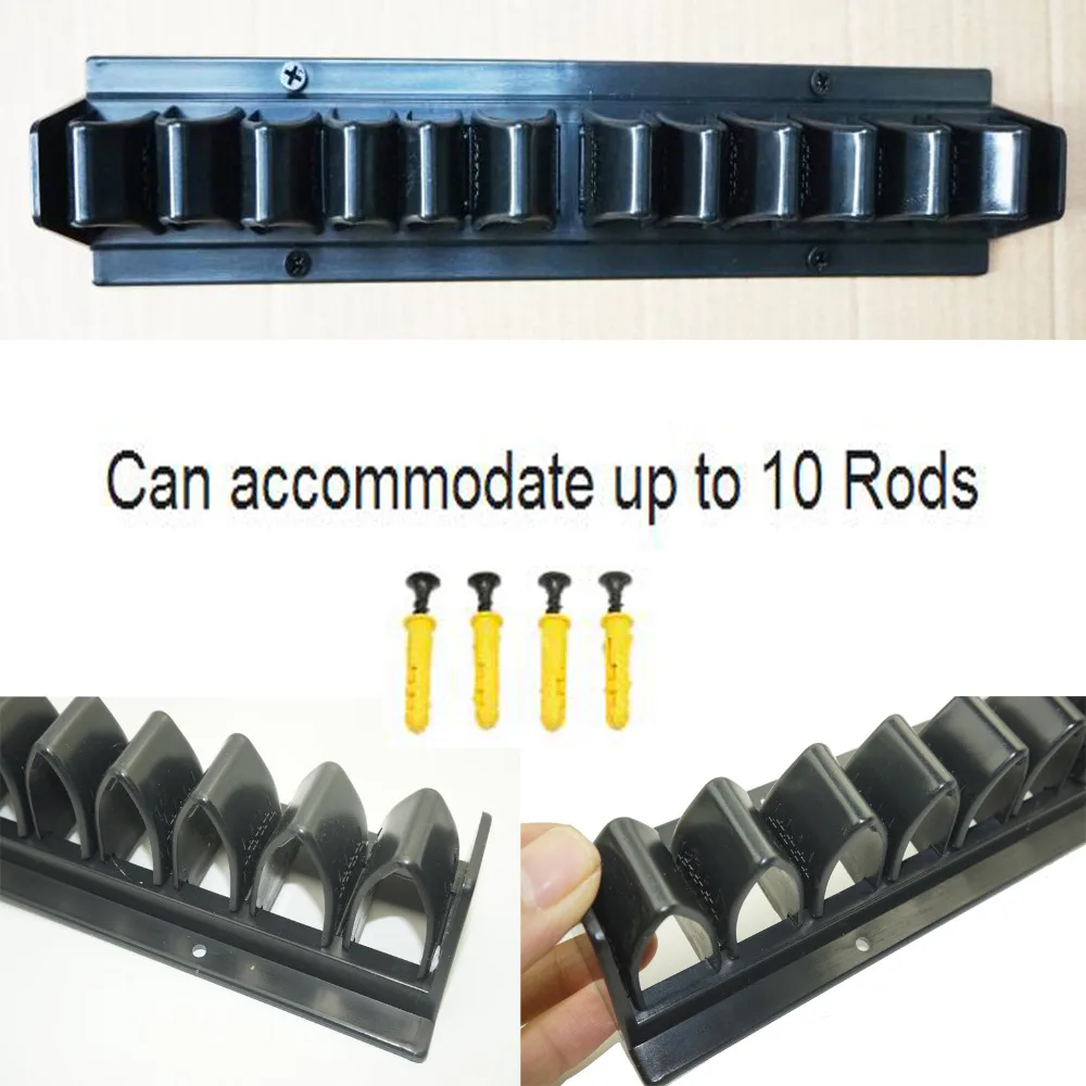 Стойка для удочки держатель рыбалки Вмещает 10 удочек настенная стойка