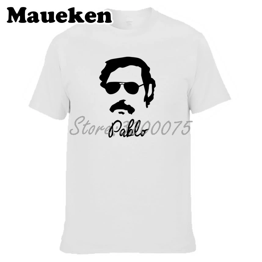 Мужская футболка мужские солнцезащитные очки Pablo Escobar футболки с коротким