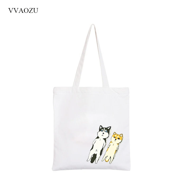 

Женская Холщовая Сумка-тоут с принтом как дела