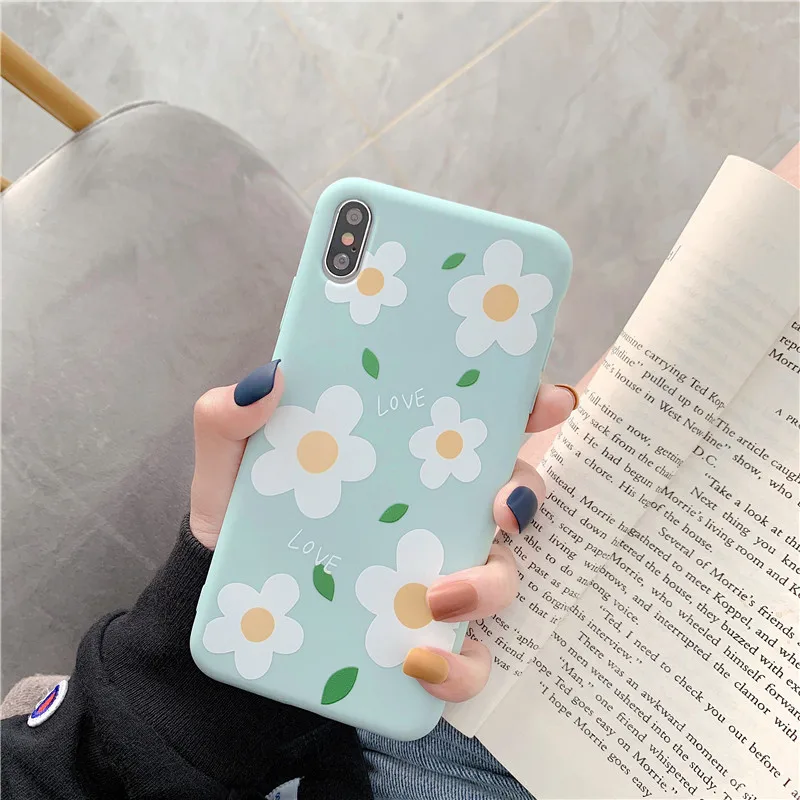 JIBAN Small Fresh Flowers Phone Cases For Huawei P20 P30 P30P Nova4 Honor 10 Mate 20pro Capa Matte Soft Shell Back Cover |