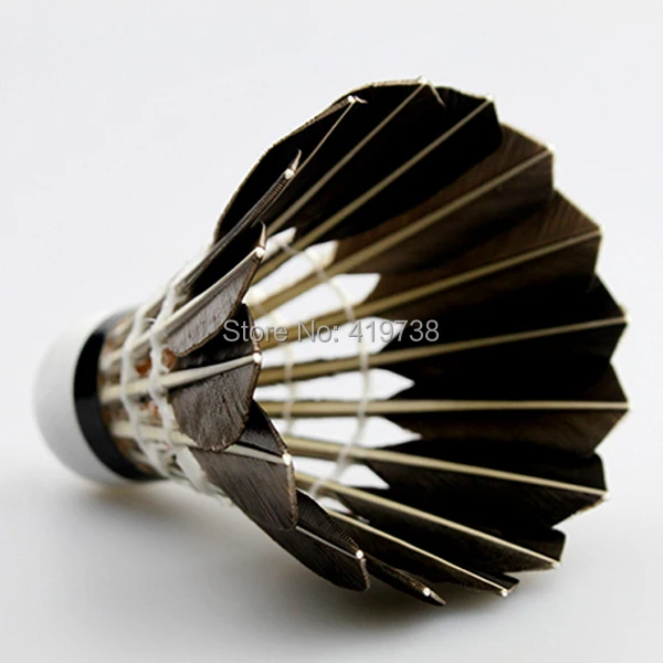 Воланы для бадминтона HonKoo высококачественные черные воланы из гусиных перьев