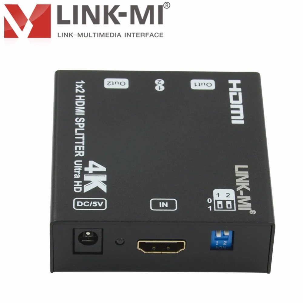 LINK MI SP01 Высокое качество 1x2 HDMI сплиттер поддерживает 3D 4Kx2K @ 60Hz (YUV 4:2:0) HDCP EDID простая