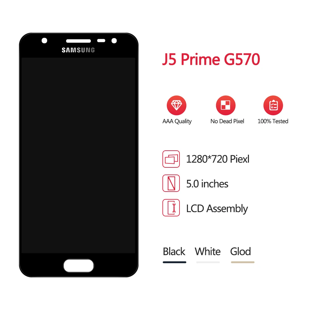 Samsung galaxy j5 prime ЖК дисплей G570 G570F G570M TFT один двойной экран замена дигитайзер сборка J5