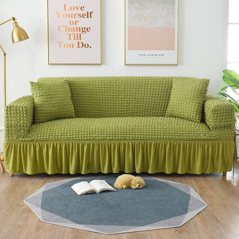 

European sofa cover Universal all-inclusive sofa cover stretch Woven three double seat slipcover for couch Skirt sofa cushion