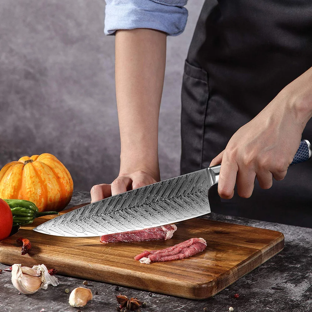 XITUO дамасский нож шеф-повара 8 дюймов острый Santoku Gyutou профессиональные японские нарезанные ножи для очистки овощей Кухонные инструменты для приготовления пищи