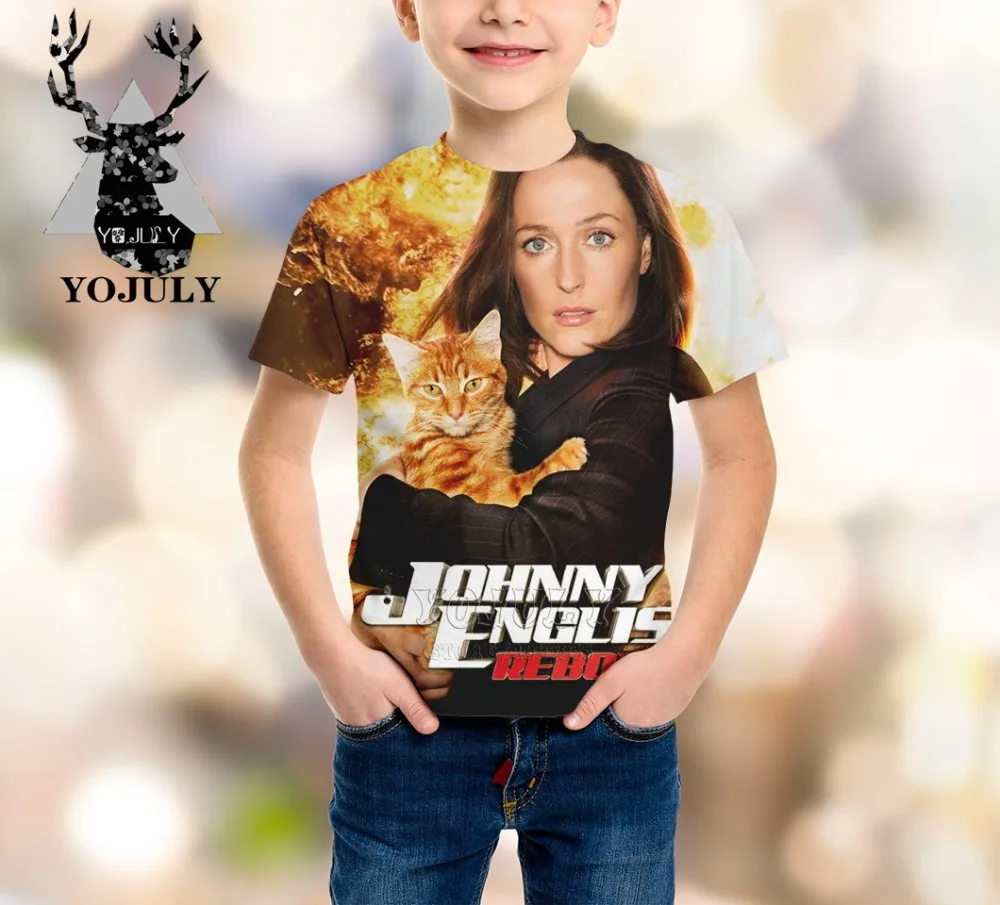 YOJULY/фильм, мистер Бин комедиан, детская одежда с 3d принтом для маленьких мальчиков и девочек, детская футболка, Лидер продаж, модные футболки, футболки Modis A290