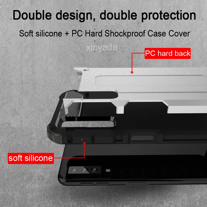 Противоударный чехол-Броня чехол для samsung Galaxy A7 A9 A6 A8 S9 плюс S8 Note 8 9 J7 Duo J4 J6 J8 мягкий силиконовый ПК Жесткий Чехол бампер