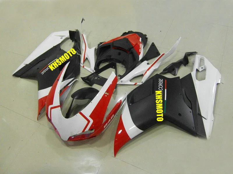 Красный белый черный обтекатель комплект для DUCATI 1098 1198 848 2007 2011 ducati 07 08 09 10 11