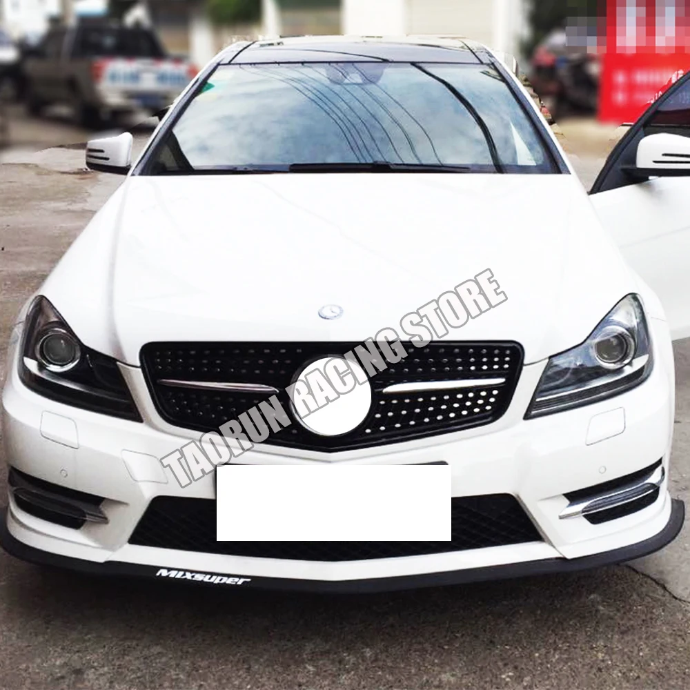 W204 Черный ABS Алмазный Стиль переднего бампера решетка решетки для Mercedes Benz W204 C-CLASS C180 C200 C220 C260 C300 не подходит C63