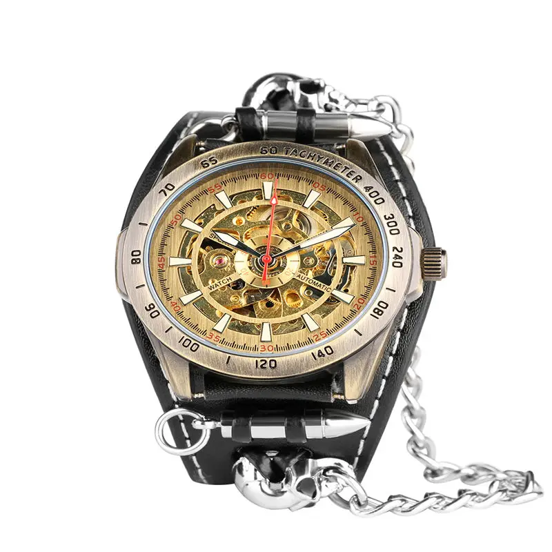 Часы Actomatic с автоматической обмоткой наручные часы кожаным ремешком тройное