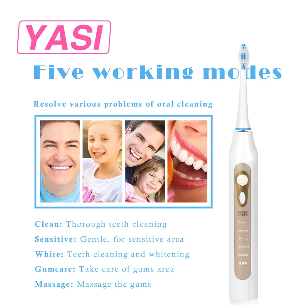 Yasi 961 Перезаряжаемые Батарея Sonicare Электрические зубные щётки взрослых Броссе A