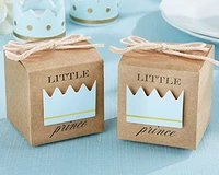 5 35 35 3cm kraft paper baby shower birthday party favors candy boxes with crown and twine 200piecelot free shipping