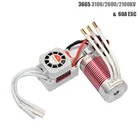 Платиновый водонепроницаемый 3665 3100KV 2600KV 2100KV бесщеточный двигатель с 60A ESC для RC автомобиля 110 двигатель RC Rock Crawler