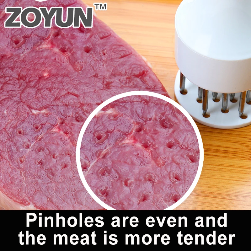 ZOYUN бытовые сломанные мышцы сосновая игла стучать молоток для мяса нержавеющая сталь иглы отверстие для стейка свинья кожа молоток для отбивания свинины