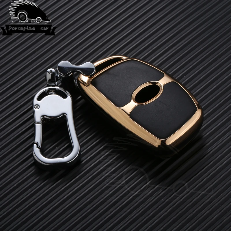 

Zinc alloy leather key case car key cover for Hyundai i10 i20 i30 HB20 IX25 IX35 IX45 high quality smart key Car styling