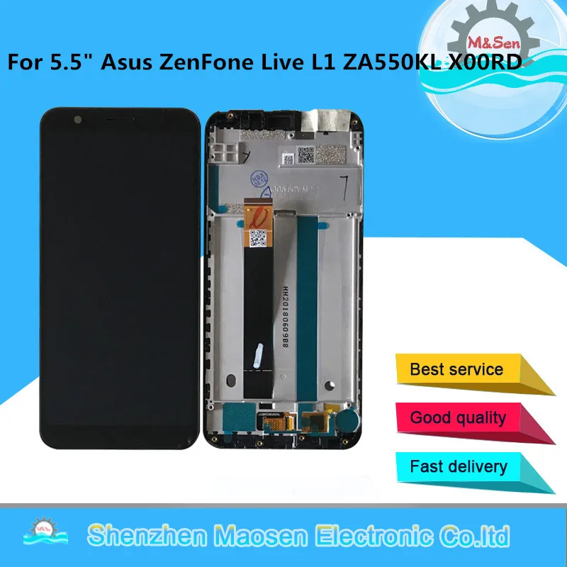 M& Sen для 5," Asus ZenFone Live L1 ZA550KL X00RD ЖК-экран рамка+ сенсорная панель дигитайзер для Asus ZA550KL сборка lcd