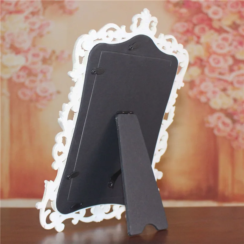 Ретро винтажная смоляная 7 дюймовая розовая Цветочная Фоторамка держатель для