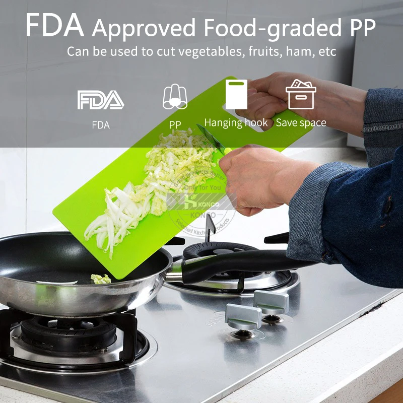 KONCO Пластиковые Разделочные доски для продуктов, доски для классификации на открытом воздухе, для кемпинга, для овощей, фруктов, мяса, для резки хлеба, Разделочные Блоки