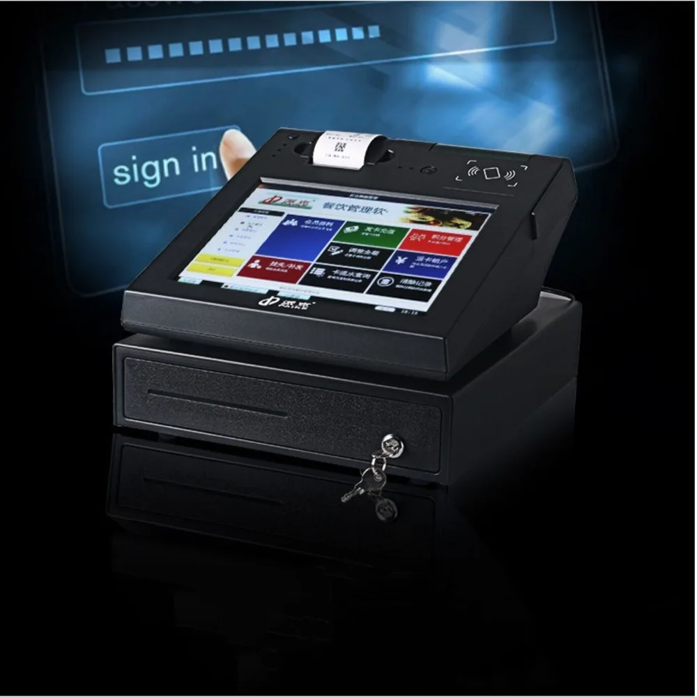 12 дюймов все в одном сенсорный экран android pos система терминал чехол|all in one|all one touchall