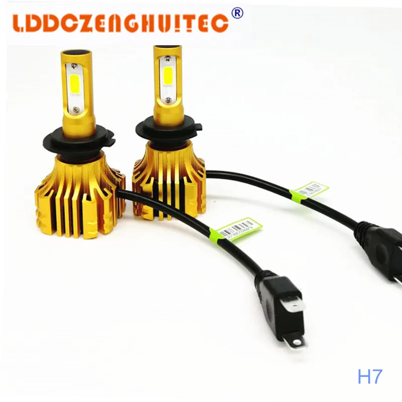 LDDCZENGHUITEC S5 H4 H7 H11 H1 9005 9006 9007 COB светодиодный головной светильник 72 Вт все в одном