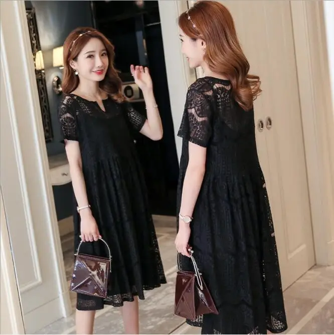 Girls maternity dress women pregnancy clothes summer lace floral pregnant for outdoor loose skirt elegant dresses | Мать и ребенок